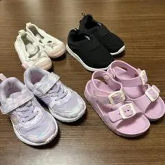 ☆EVAサンダル、スリッポン、ランニングシューズ、上履き 4点セット