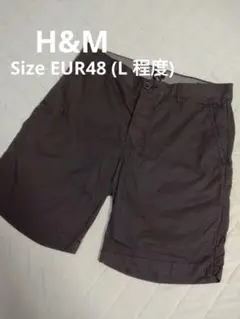 H&M エイチアンドエム SLIMFIT ハーフパンツ ブラック EUR48
