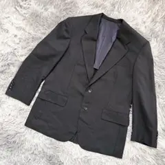 未使用級『SELFLEX』　テーラードジャケット　ビジネスジャケット　黒　(M)