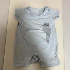 graniph 猫イラスト ロンパース 70
