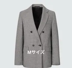 ユニクロ　ダブルジャケット　M 千鳥格子