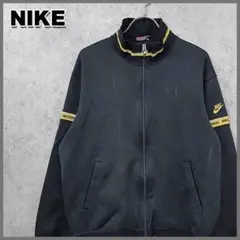 NIKE ナイキ 刺繍 リブライン ジャージ ブラック M 90s 古着