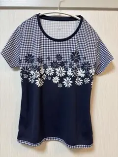 prince L 花柄 チェック Tシャツ