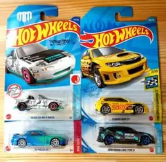 ホットウィール 日本車 4種セット（MX-5、RX-7、WRX、シビック）未開封