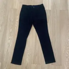 roshell ロシェル　ストレッチ　スリムチノパンツ　ブラック　ストライプ　M