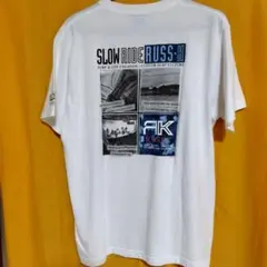 RUSS-K ホワイト Tシャツ サーフィン文化　Мサイズ