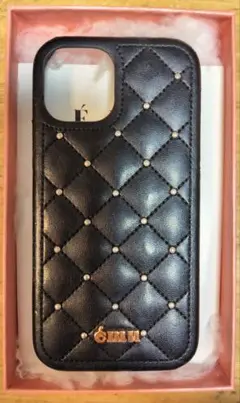 ［レア］エミューEMU スマホケース 黒 キルティング　iPhone