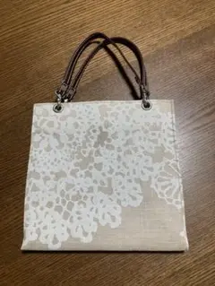 étoffe infini ベージュ レース エコバッグ