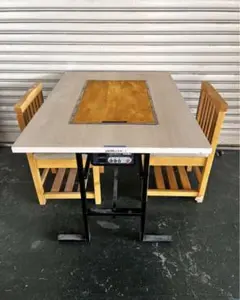 JTT-30A電気ヒーター式 お好み焼きテーブル 椅子2脚セット　家財便対応不可