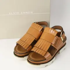802 エルビオ ザノン ELVIO ZANON 厚底サンダル 23.5 少々訳