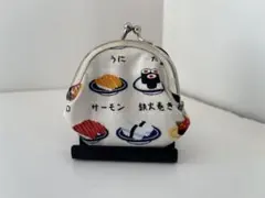 手作りミニがま口・寿司・白