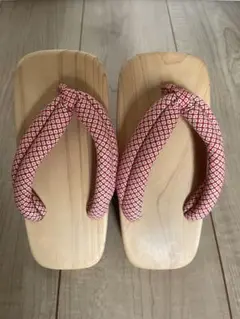 一本歯桐下駄 女の子キッズ用18.5cm