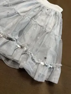 GapKids グレー チュールフリルスカート 140cm