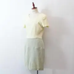 フォクシー レディース 切り替え バイカラー ワンピース クリームカラー 40