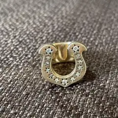 【美品】TENDERLOIN ホースシューリング 8K ダイヤ 10号 GOLD