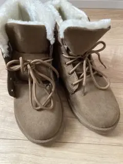 【未使用】ブラウンファー付きムートンブーツ