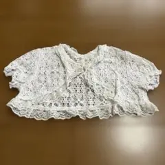 ホワイト レース カーディガン 80