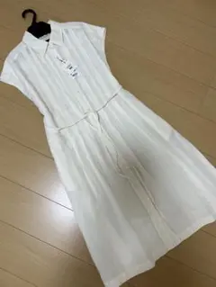 ユニクロ×コントワーデコトニエ❤️新品リネンブレンドシャツワンピース4,990円☆