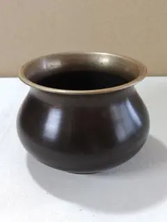 茶道具 唐金 浄益 建水 三唐子 蓋置 二個(BB479) 茶道具 唐金 浄益 建水 三唐子 蓋置 二個(BB479)