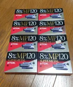 8mmビデオカセットテープ　TDK P6-120MPG　8本セット