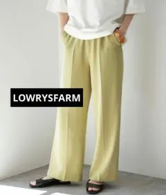 LOWRYS FARM 淡い黄色 ゴム入り ワイドパンツ