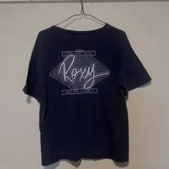 Roxy ネイビー ロゴ 半袖Tシャツ　サーフブランド