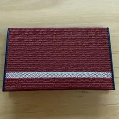 博多織　赤　名刺入れ