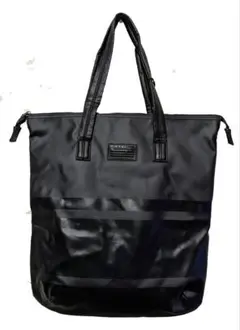 DIESEL☆X04227 IRON TOTE PVC ブラックトートバッグ☆