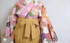 卒業式フリーサイズの二尺袖+襦袢【セット】