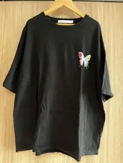 rehacer 黒 Tシャツ Lサイズ 蝶プリント