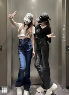 GRL グレイル ハイウエストストレッチフレアデニムパンツ cu531