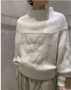 SNIDEL ボリュームケーブルニットプルオーバー