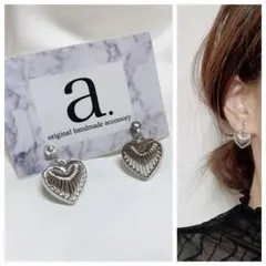 2355☺︎ハートのシルバーピアス☺︎