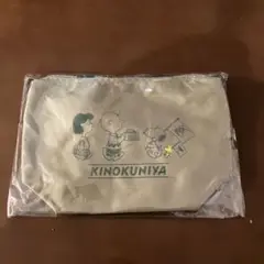【PEANUTS×紀ノ国屋】スヌーピー　ショルダー付ミニバッグ　ベージュ