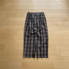 ✨おしゃれ✨ 90s 00s ツータックスラックス チェック カーキ ワイド