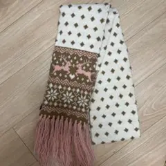 ピンクラテ　マフラー　トナカイ