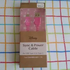 グルマンディーズ ディズニーType-C対応同期&充電ケーブル ミニーマウス