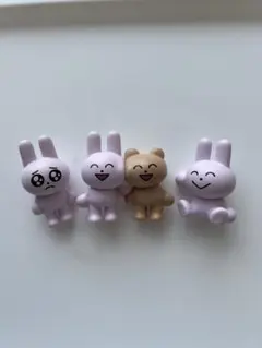 わかるのうさぎとくま マスコットフィギュア　3点セット