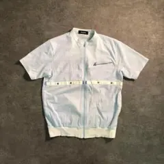 【ヴィンテージ】フルジップ バンドカラーシャツジャケット 古着used SM16
