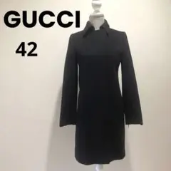 【訳あり】GUCCI コートカシミア混42ブラック