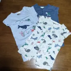 Ｈ&М　ベビー服セット 水色・青・白