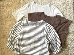 【中古】　まとめ売り　Tシャツ カットソー　3枚セット　ユニクロ　ハニーズ
