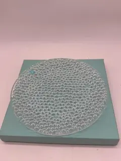 【未使用】TIFFANY&Co.コブルストーンプラターガラスプレート28㎝