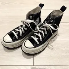 美品 CONVERSE ALL STAR ブラック ハイカット 厚底24.5cm