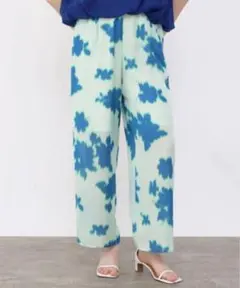 Aga 花柄リラックスフィットパンツ　M