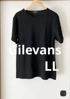 美品 Gilevans LL ストレッチ半袖トップス ブラック