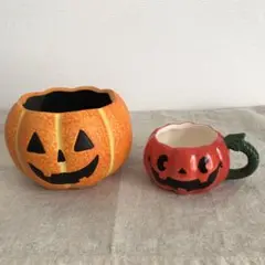 ハローウィン　かぼちゃ陶器
