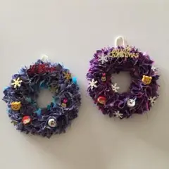 ファブリックリース 布リース ミニリース クリスマスリース