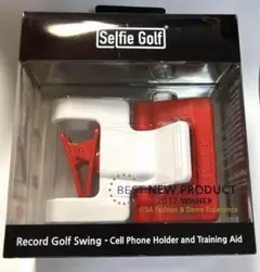 現品限り‼️ レコードゴルフスイング 携帯電話ホルダー 自撮り 赤白トレーニング