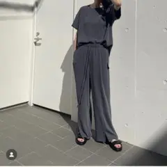 FLORENT フローレント　ワイドパンツ ネイビー 34